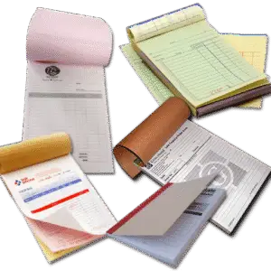 Custom printed invoice book with company logo Duplicate invoice pad for small business Triplicate carbonless invoice booklet Personalized NCR invoice book printing Branded business invoice book with contact info