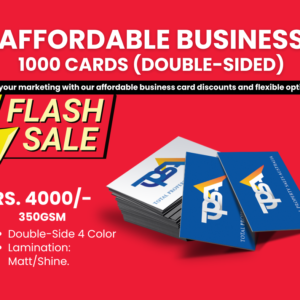 Flash Sale 4 business card Double Sided Printed, Only Rs. 4000/-