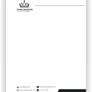 Single Color Letterhead – 80 GSM Paper