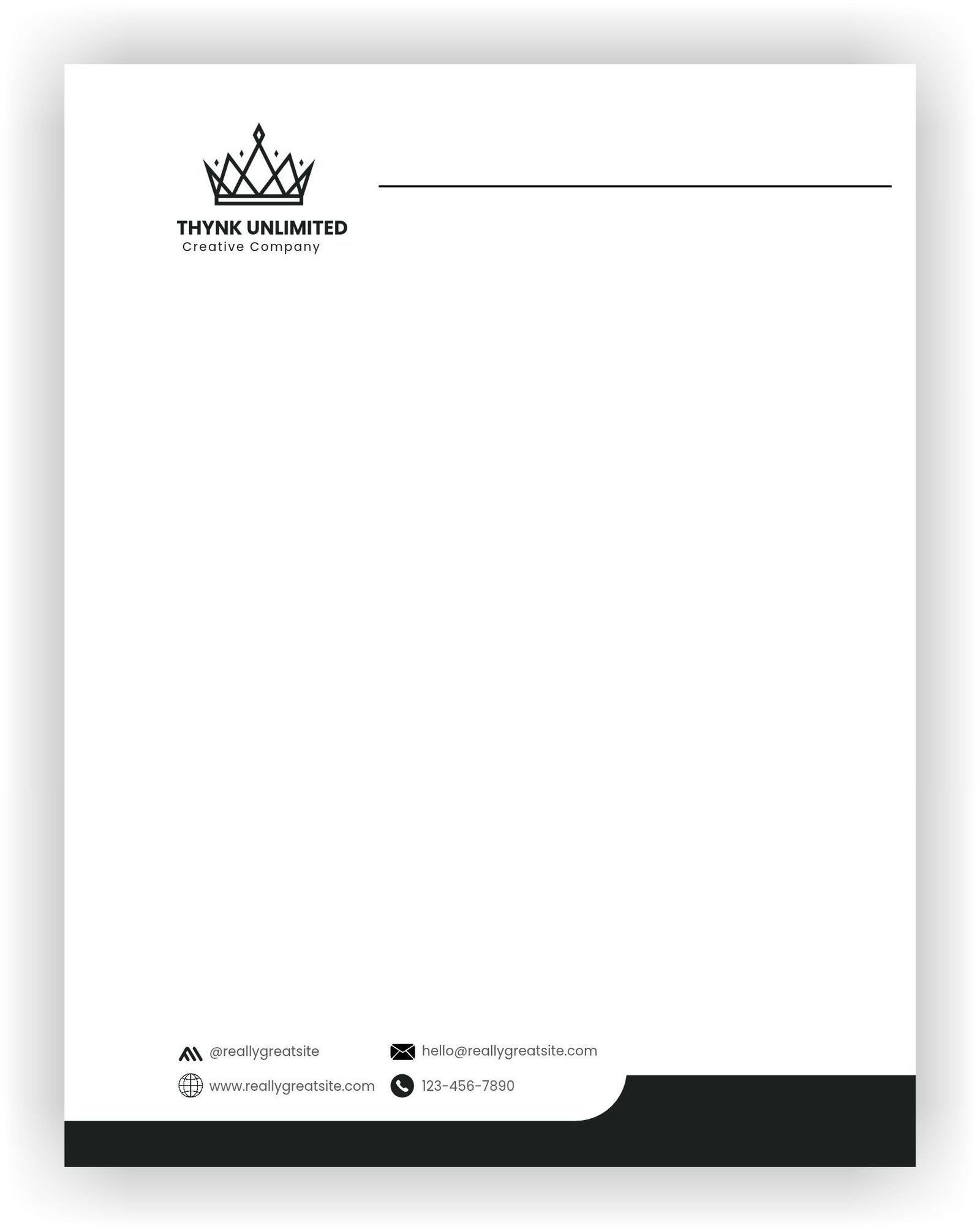 Single Color Letterhead – 80 GSM Paper