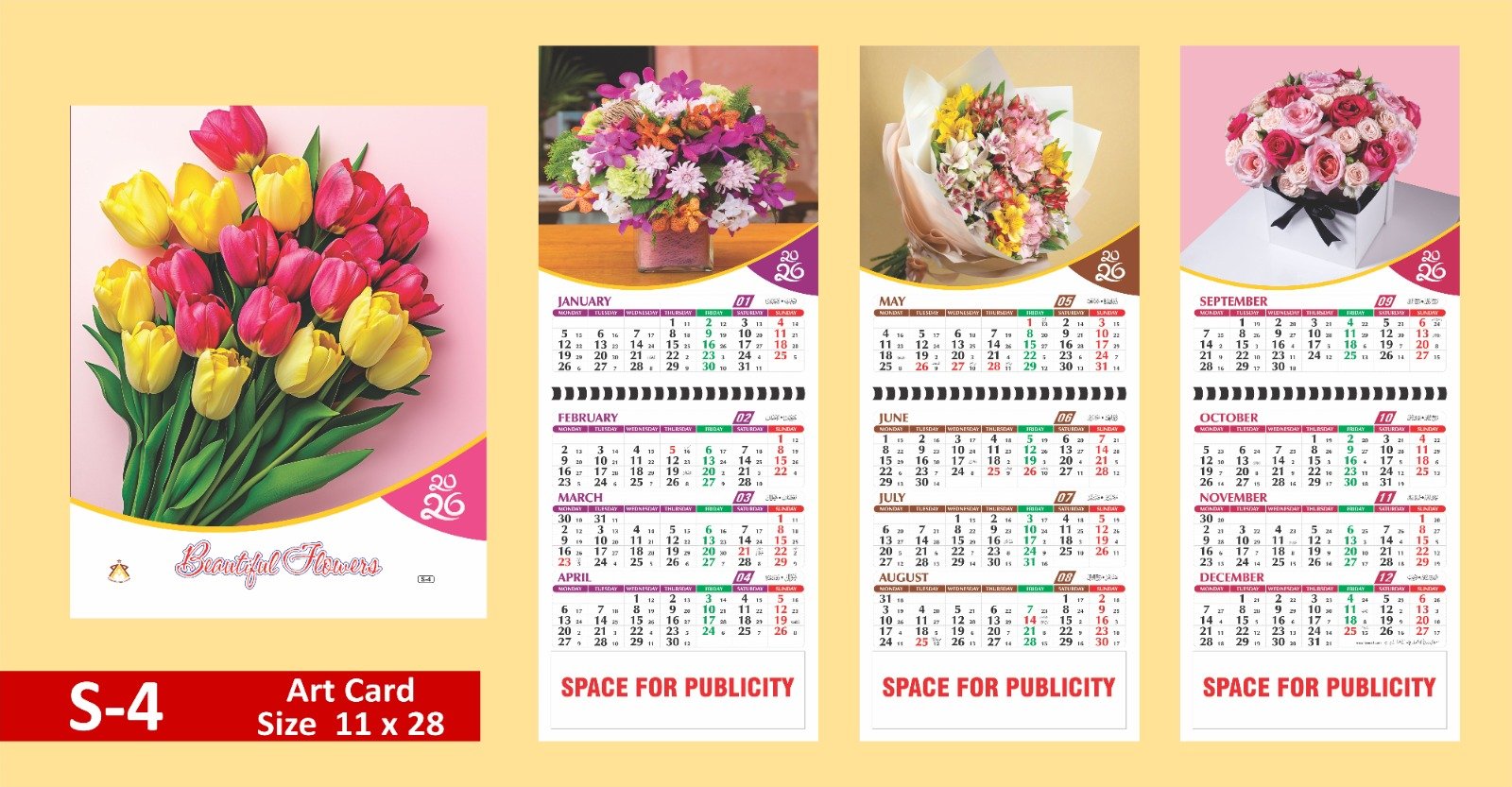 Art Paper Wall Calendar | 11 × 28 Inches - Image 5